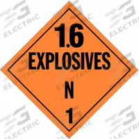 STRANCO INC DOT Container Placard: Explosives, 10 3/4 in x 10 3/4 in, 10 3/4 in Label Ht, 10 PK (MPN DOTP-0103-V10). Key specifications — Brand: STRANCO INC; Message: Explosives.