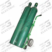 SAFTCART Cylinder Hand Truck: 800 lb, Side by Side, 2 Cylinder, Dual-Handle Handle, Steel Frame (MPN MAG-2-3RC). Key specifications — Brand: SAFTCART; Color: Green; Securing Mechanism: Magnetic.