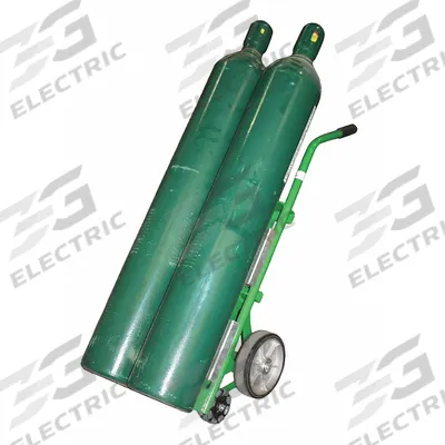 SAFTCART Cylinder Hand Truck: 800 lb, Side by Side, 2 Cylinder, Dual-Handle Handle - Magnetic-Hold Ergonomic Tilt-Back Cylinder Hand Trucks