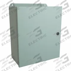 HAMMOND Electrical Enclosure: Steel, 14 in x 12 in x 6 in, NEMA 12/13/3R/4, w/Panel, Solid Cover (MPN EJ14126). Key specifications — Closure Method: Latches; Brand: HAMMOND; Knockouts: Not Included.
