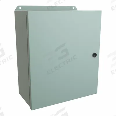HAMMOND Electrical Enclosure: Steel, 14 in x 12 in x 6 in, NEMA 12/13/3R/4, w/Panel - Steel Washdown Enclosures