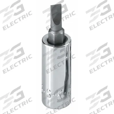 SK PROFESSIONAL TOOLS Socket Bit: 3/8 in Drive Size, Slotted Tip, #5 Tip Size - Slotted Bit Sockets