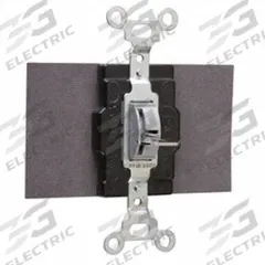 LEGRAND Wall Switch: Locking Switch, Double Pole/Double Throw, Momentary, Gray, 120V AC, 30 A (MPN 1256L). Key specifications — Illuminated: No.