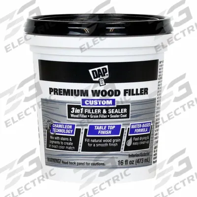DAP Filler: Premium Wood Filler, 16 oz Container Size, Pail, White - Wood Fillers