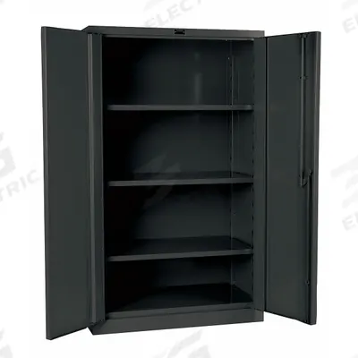 HALLOWELL Storage Cabinet: 36 in x 21 in x 60 in, Swing Handle & Padlock Hasp - Industrial Shelf Cabinets
