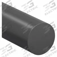 PAI Rod: 1/2 in Dia, 12 in Lg, Opaque, Black, 15,000 psi Tensile Strength, 0.8 ft-lb/in (MPN 1NRZ3). Key specifications — Impact Strength: 0.8 ft-lb/in; Clarity: Opaque.