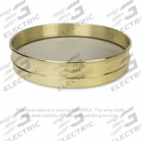 ADVANTECH Standard Stainless Steel Cloth Test Sieve: Stainless Steel, 12 in Outside Dia, 2 5/8 in Ht (MPN 6BS12H). Key specifications — Screen Material: Stainless Steel; Brand: ADVANTECH; Frame Material: Brass; Standards: ASTM E11; US Standard Screen Size: #6.