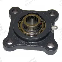 TIMKEN 4 Bolt Flange Bearing: Radial Ball, 1/2 in Bore, Cast Iron, Set Screws, 3 in Lg, 1 in Wd (MPN SCJ 1/2). Key specifications — Bore Type: Cylindrical; Brand: TIMKEN; Lubricant Material: NLGI #2 Equivalent; Mounting Bolt Size: 3/8 in; System of Measurement: Inch.
