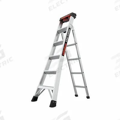 LITTLE GIANT Combination Ladder: 3 Configurations, Aluminum, 300 lb Load Capacity - Leaning & Extending Multifunction Ladders