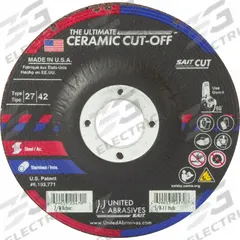 SAIT Abrasive Grinding Wheel: Type 27, 5" x 0.045" x 7/8", Ceramic, 60 Grit, The Ultimate Ceramic (MPN 22471). Key specifications — Series: The Ultimate Ceramic; Brand: UNITED ABRASIVES-SAIT.
