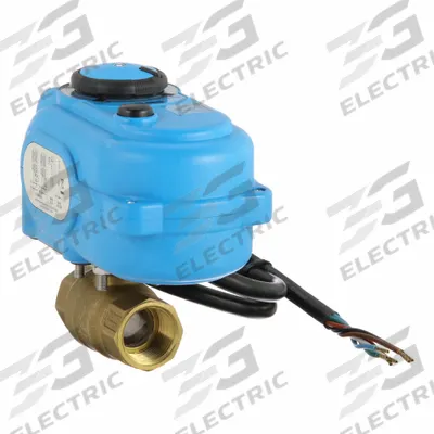 BONOMI Electrically Actuated Two-Way Ball Valve: 3/4 in, Brass, 110V AC, FNPT x FNPT - Brass Electrically-Actuated Ball Valves