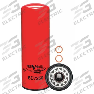 BALDWIN FILTERS Oil Filter: BD7250, M95 x 2.0 Thread Size, 14 1/4 in Overall Ht, Oil - Spin-On Oil Filters