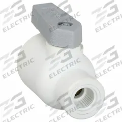 LIQUIFIT Manual Two-Way Ball Valve: 1/4 in, Polypropylene, Straight, Push x FNPT, Two-Piece, Lever (MPN LFPP4VFC2). Key specifications — Brand: LIQUIFIT; Handle: Lever.