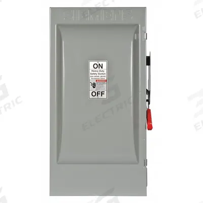 Siemens Safety Switch: Fusible, 200 A, Single Phase, 240V AC, Galvanized Steel - Fusible Safety Switches
