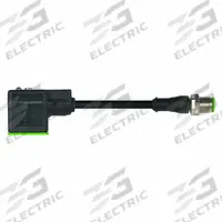 MURRELEKTRONIK Cordset: M12 Male Straight x DIN Form CI, 1 m Cable Lg, PUR, Black, 3 Pins, IP67 (MPN 7000-41041-6360100). Key specifications — Wire Size: 18 AWG; Brand: MURRELEKTRONIK; Cable Jacket Color: Black; IP Rating: IP67.