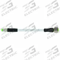 MURRELEKTRONIK Cordset: M8 Male Straight X M12 Female Right Angle, PUR, Gray, 3 m Cable Lg (MPN 7000-88261-2300300). Key specifications — Cable Jacket Color: Gray; IP Rating: IP65; Wire Size: 24 AWG; Brand: MURRELEKTRONIK.