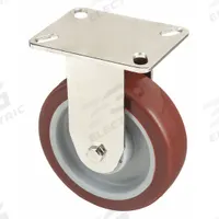 APPROVED VENDOR Plate Caster: Rigid, No Brake, Polyurethane, 5 in Wheel Dia., 1 1/2 in Wheel Wd (MPN 33H939). Key specifications — Brand: APPROVED VENDOR; Wheel/Tread Color: Red; Roll Up: Rigid.