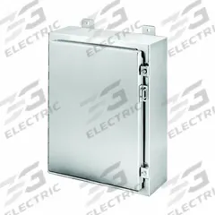 HOFFMAN Enclosure: 304 Stainless Steel, 36 in x 30 in x 8 in, NEMA 12/13/3/3R/3RX/4/4X, Solid Cover (MPN A36H3008SSLP). Key specifications — Brand: HOFFMAN; Closure Method: Clamps; Enclosure Material: 304 Stainless Steel; Knockouts: Not Included.