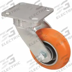 APPROVED VENDOR Plate Caster: Debris-Resistant/Quiet-Roll, Swivel, Polyurethane, 5 in Wheel Dia (MPN CDP-G-97). Key specifications — Wheel/Tread Color: Orange; Brand: APPROVED VENDOR; Roll Up: Swivel.