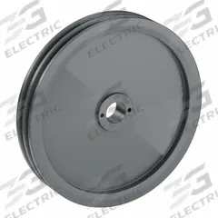 APPROVED VENDOR V-Belt Pulley: 2AK124, 2 Groove, 12.25 in OD, Bushed Bore, H/QT, Cast Iron (MPN 2AK124H). Key specifications — Pulley Industry Number: 2AK124; Pitch Diameter: 12 in (4L, A); For Belt Section (broad, with similar types): 4L, A, or AX.