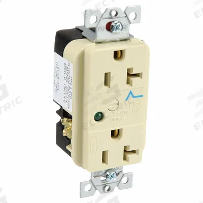 HUBBELL Receptacle: Duplex, 5-20, Ivory, 125V AC, 20 A, 2 Pole / 3 Wire (MPN HBL5362ISA) - General Purpose Receptacles