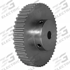 DAYTON Timing Pulley: Modified Curvilinear, Fixed, For GT Timing Belt Section, For 9 mm Belt Wd (MPN 50-5P09M6A12). Key specifications — attr1328801: DAYTON; attr1328807: Clear Anodized; attr1328808: Powerhouse®.