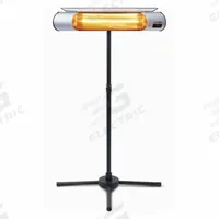 HEATMATE Electric Infrared Heater: 1200 W Watt Output, 120V AC, 180° Beam Pattern, Radiant Graphite (MPN HME-GS10(S)). Key specifications — Heater Mounting Position: Horizontal or Vertical; Wattage Output: 1200 W; Voltage: 120V AC; Brand: HEATMATE; Element Type: Radiant Graphite; Overall Dimensions - L x W x D: 5.3 in x 5.5 in x 30 in.
