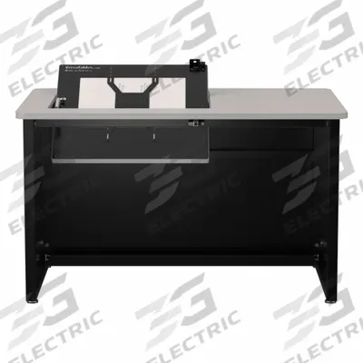 VERSADESK Computer Desk: Metal, Gray Matrix, 0 Drawers, 48 in Overall Wd - Downview Computer Desk