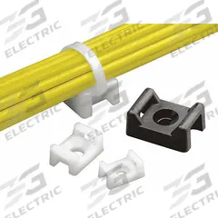 PANDUIT Saddle Cable Tie Base: 0.32 in Slot Wd, 0.09 in Slot Ht, Natural, 0.62 in Wd, 100 PK (MPN TM3S25-C). Key specifications — For Use With: Miniature, Intermediate and Standard Cable Ties; Size: 0.87 in L x 0.62 in W x 0.38 in H; Color: Natural; Screw Mount Hole Size: 0.25 in; Brand: PANDUIT.