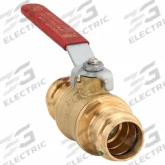 VIEGA PROPRESS Manual Two-Way Ball Valve: 1 in, Brass/Bronze, Straight, Press x Press, Full Port (MPN 24010). Key specifications — Brand: VIEGA PROPRESS; Handle: Lever.