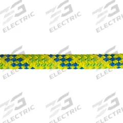 ALL GEAR Rigging and Climbing Rope: Kernmantle, 7/16 in Dia, 680 lb Working Load Limit, Nylon, Blue (MPN AGKM716200BYG). Key specifications — Brand: ALL GEAR; Rope Type: Static; Third Color: Yellow.