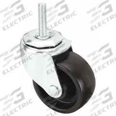 APPROVED VENDOR Stem Caster: Swivel, 3 in Wheel Dia., 1 1/4 in Wheel Wd, Polyolefin, Light Duty (MPN 32J988). Key specifications — Brand: APPROVED VENDOR; Thread Size: 7/16"-14; Roll Up: Swivel.