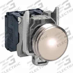 SCHNEIDER ELECTRIC Pilot Light: 22 mm Panel Mounting Size, White, LED, XB4 Series (MPN XB4BVM1). Key specifications — Series: XB4; Brand: SCHNEIDER; Includes Push-To-Test: No Push-To-Test Included.