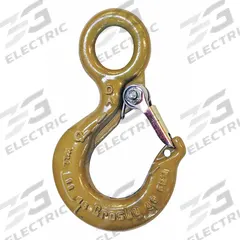 CROSBY Sling Hook: 10,000 lb Working Load Limit, 100 Hook Grade, Alloy Steel, 2 in Hook Opening Wd (MPN 1022424). Key specifications — Color: Gold; Brand: CROSBY; Visual Indicator Markings: Deformation & Max Angle.