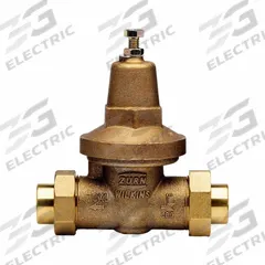 WILKINS Water Pressure Reducing Valve: FNPT x FNPT, 1 in Pipe Size, Bronze, 25 psi to 75 psi (MPN 1-70XLDU). Key specifications — Brand: WILKINS; Union Type: Double Union; Low-Lead Compliance: Low-Lead Compliant.