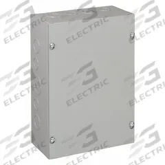 HOFFMAN Enclosure: Steel, 12 in x 8 in x 4 in, NEMA 1, Solid Cover, Screw On, Included, Painted (MPN ASE12X8X4). Key specifications — Brand: HOFFMAN; Closure Method: Screws; Knockouts: Included.