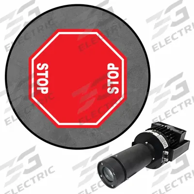 VISUAL WORKPLACE Safety Sign: LED Safety Sign, Caution Pedestrian - LED Sign Projector Lens