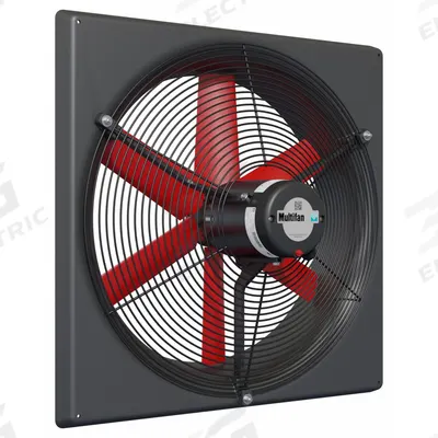 MULTIFAN Exhaust Fan: Direct Drive, 20 in Blade, 1/4 hp, 4,890 cfm, 120V AC, 1 ph - Corrosion-Resistant Direct-Drive Panel Exhaust Fans