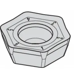 WIDIA Hexagon Milling Insert: HPPT225DZENGD, HPPT06T3DZENGD (MPN 2957552)