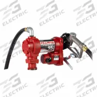 FILL-RITE Electric Drum Pump: 12 V DC, 1/4 hp HP, 15 gpm Max. Flow Rate, Pump with Hose & Nozzle (MPN FR1210H). Key specifications — Brand: FILL-RITE; Meter: Not Included.