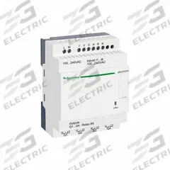 SCHNEIDER ELECTRIC Compact Smart Relay: (6) Discrete, (4) Relay, 100 to 240V AC (MPN SR2D101FU). Key specifications — Brand: SCHNEIDER; Clock Included: Clock Not Included; Number and Type of Inputs: (6) Discrete; Number and Type of Outputs: (4) Relay.