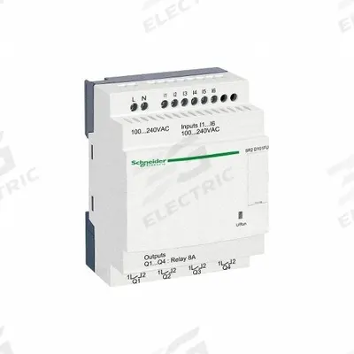 SCHNEIDER Compact Smart Relay: (6) Discrete, (4) Relay - Schneider Zelio Series Smart Relays