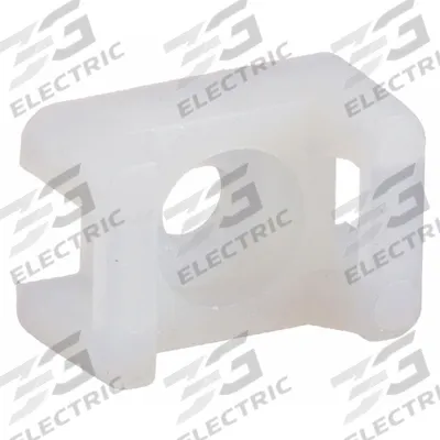DOLPHIN COMPONENTS CORP Saddle Cable Tie Base: 0.34 in Slot Wd, 0.13 in Slot Ht, Natural - Screw Mount Cable Tie Bases