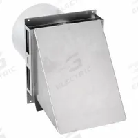 Vent Hood: Vented Rain Cap, Round, 8 in Duct, 5052, Aluminum, Silver Finish, Flat, Press Fit, 20 ga (MPN VH1-8). Key specifications — Screen Included: Yes; Backdraft Damper Included: No; Brand: TJERNLUND; Product Type: Vent Hood; Color: Silver; Connection Type: Press Fit; Type of Cap/Hood: Wall Cap; Material of Cap/Hood: Aluminum.