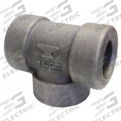 ANVIL Metal Pipe Tee: 1 1/4 in x 1 1/4 in x 1 1/4 in, Steel, Class 6000 - Threaded High-Pressure Pipe Fittings