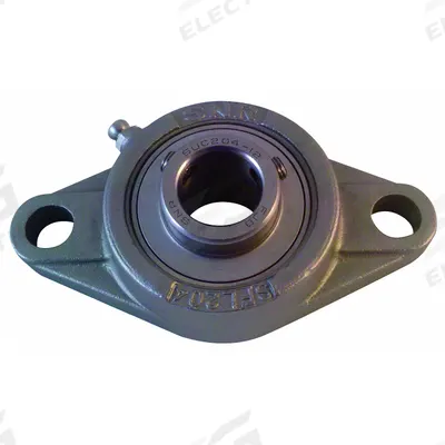 NTN 2 Bolt Flange Bearing: Radial Ball, 1 7/16 in Bore, SS, Set Screws - Food-Grade Flange-Mount Ball Bearings