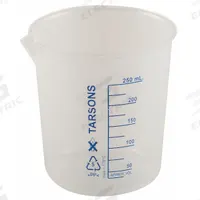 APPROVED VENDOR Beaker: Low Form, Polypropylene, 250 mL, 91 mm Outside Dia, 93.5 mm Overall Ht (MPN 6FAE5). Key specifications — Body Color: White; Brand: APPROVED VENDOR; Product Type: Beaker; Includes Graduations: Yes; Beaker Type: Low Form.