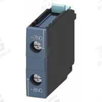 SIEMENS Auxiliary Switch: 1NO, Front Mount, Front-Mounted (MPN 3RH1921-1CD10). Key specifications — Frame Size: S0; Brand: SIEMENS; Compatible with Series: SIRIUS 3RT1 Contactors.