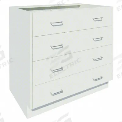 INSTOCK Base Cabinet: 35 1/8 in Overall Ht, 22 in Overall Dp, 4 ft Overall Wd, Steel - Base Cabinets