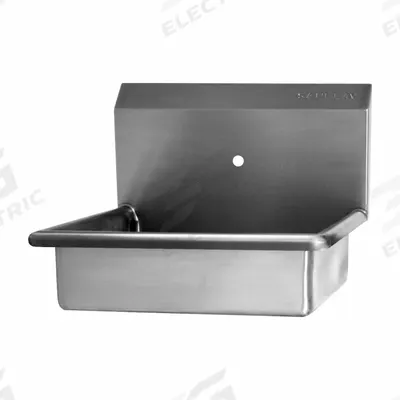 SANI-LAV Wash Station: 1 Stations, 5 in Bowl Dp, 19 in Bowl Lg, 15 1/2 in Bowl Wd - One-Station Wall-Mounted Hand Sinks without Faucets